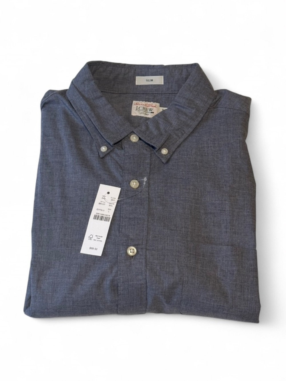 J. Crew - Brand New - Men's Button-Down Shirt in Slate Grey